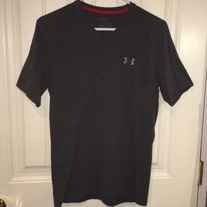 Charged Small Grey Under Armour V-neck T-shirt